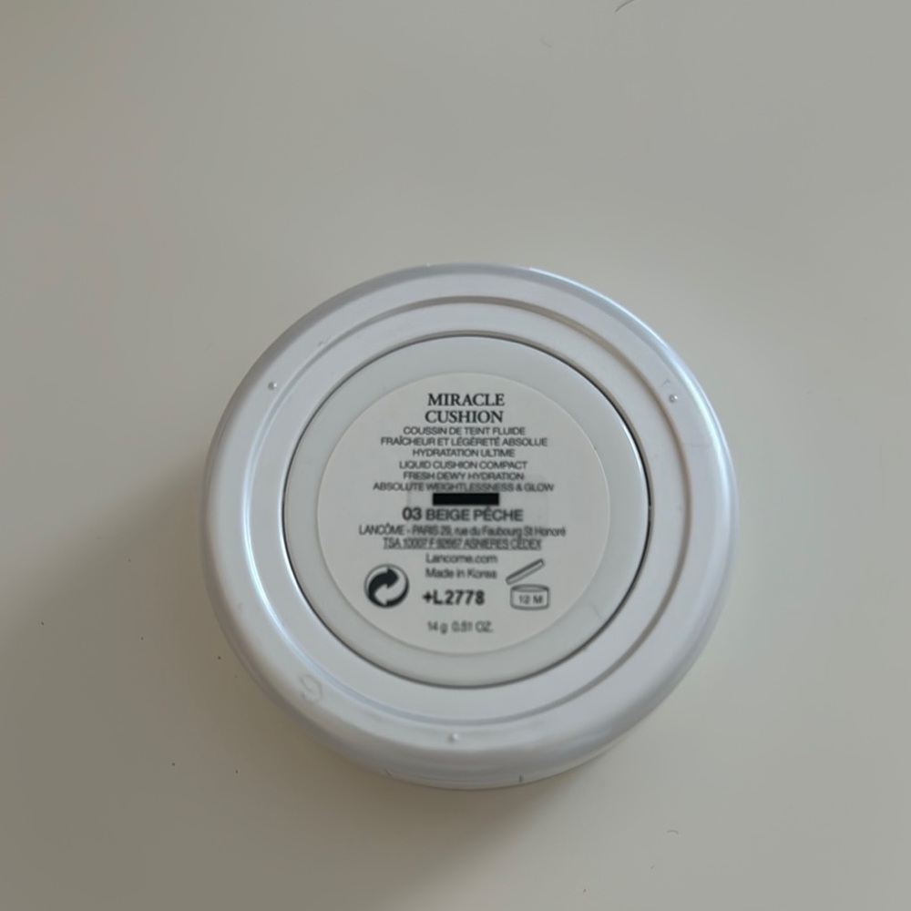 Lancôme Miracle Cushion Foundation - 03 Beige Peche